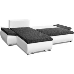 Диван угловой Inspira Furniture Acra Left Soft 17/Berlin 02 (White/Dark Grey) Thumb