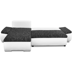 Диван угловой Inspira Furniture Acra Left Soft 17/Berlin 02 (White/Dark Grey) Thumb