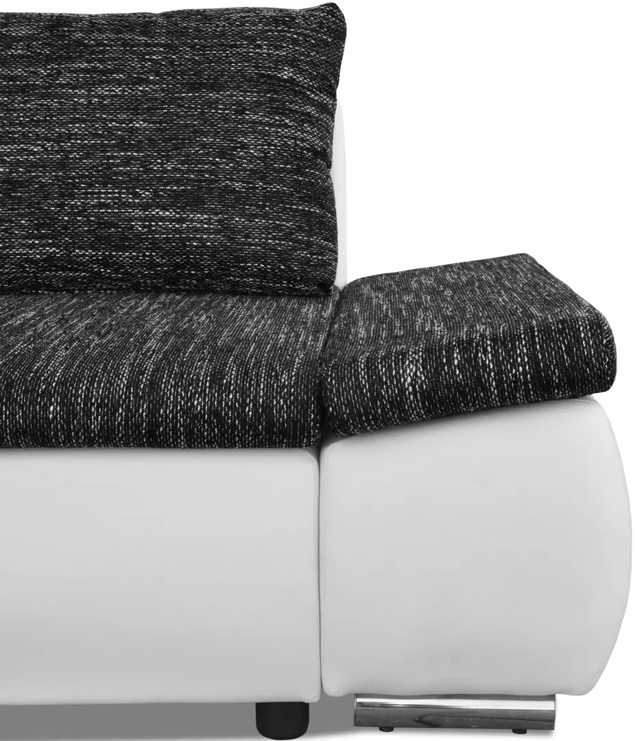 Диван угловой Inspira Furniture Acra Left Soft 17/Berlin 02 (White/Dark Grey)