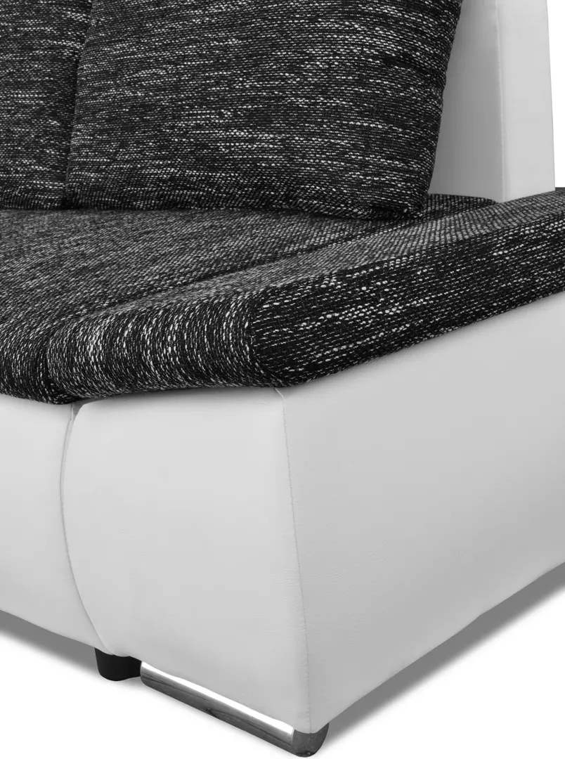 Диван угловой Inspira Furniture Acra Left Soft 17/Berlin 02 (White/Dark Grey)