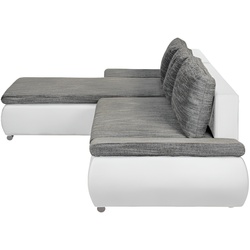 Canapea de colt Inspira Furniture Acra Left Soft 17/Lawa 05 (White/Grey) Thumb
