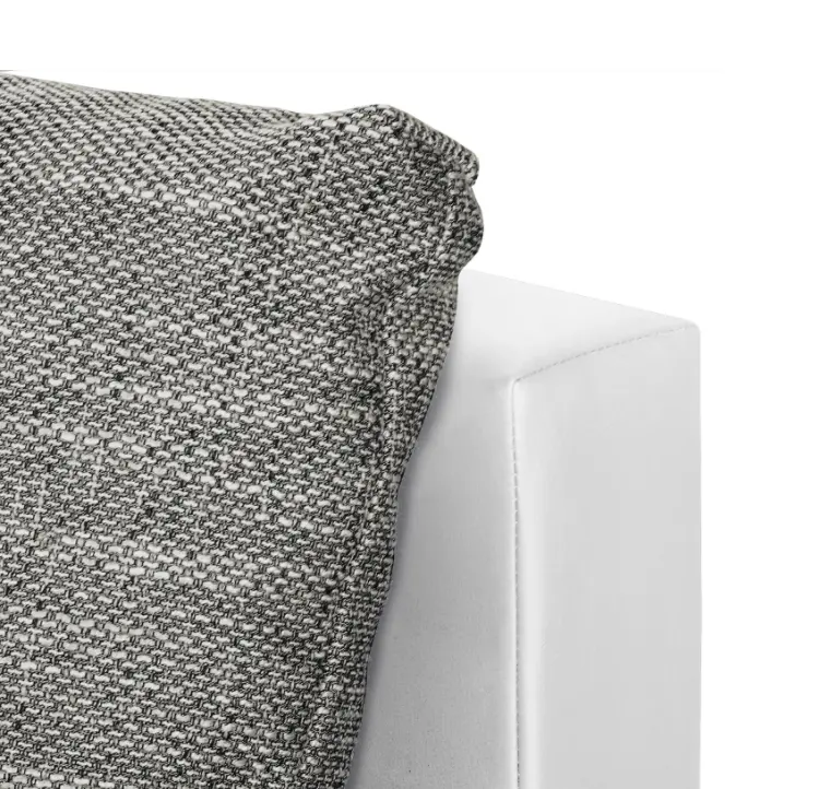 Canapea de colt Inspira Furniture Acra Left Soft 17/Lawa 05 (White/Grey)