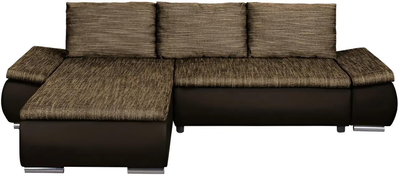Диван угловой Inspira Furniture Acra Left Soft 66/Lawa 02 (Brown/Grey)