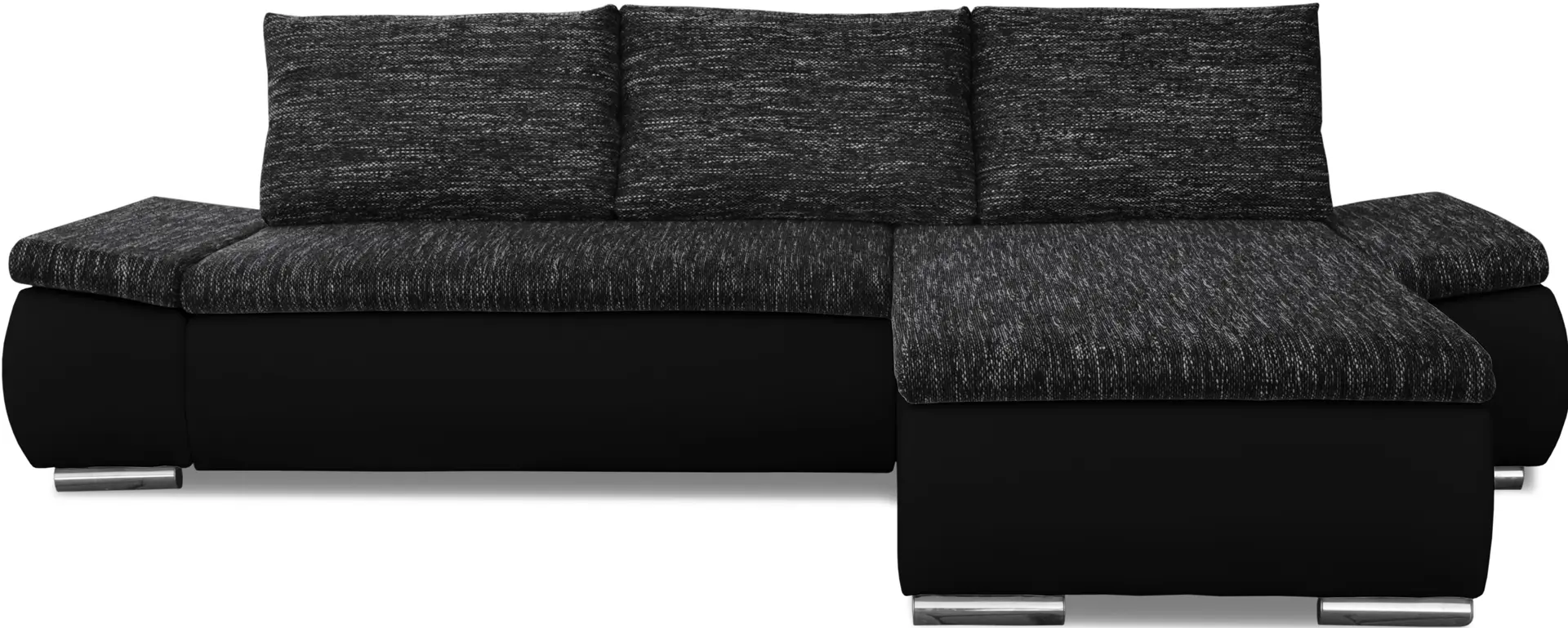 Диван угловой Inspira Furniture Acra Right Soft 11/Berlin 02 (Black/Grey)