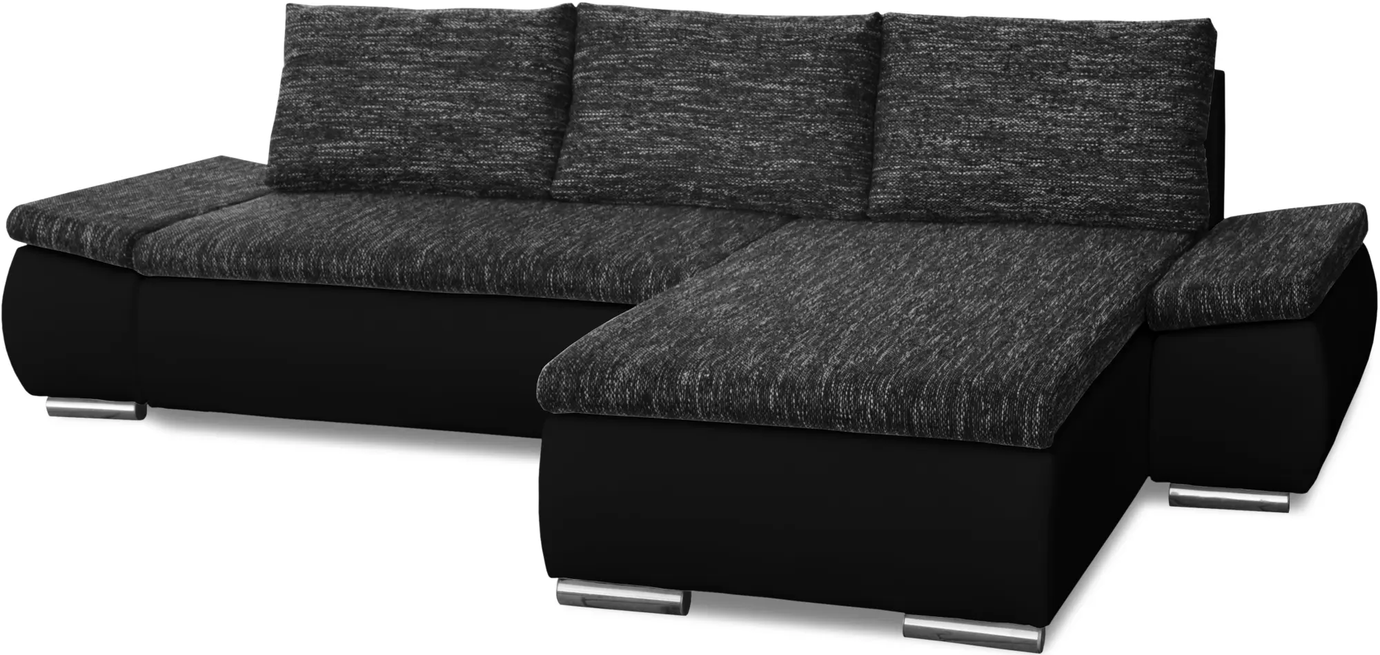 Диван угловой Inspira Furniture Acra Right Soft 11/Berlin 02 (Black/Grey)