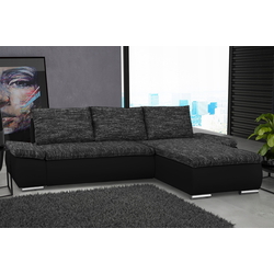 Canapea de colt Inspira Furniture Acra Right Soft 11/Berlin 02 (Black/Grey)