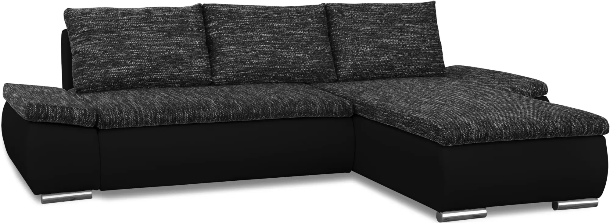 Диван угловой Inspira Furniture Acra Right Soft 11/Berlin 02 (Black/Grey)