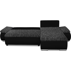 Диван угловой Inspira Furniture Acra Right Soft 11/Berlin 02 (Black/Grey) Thumb