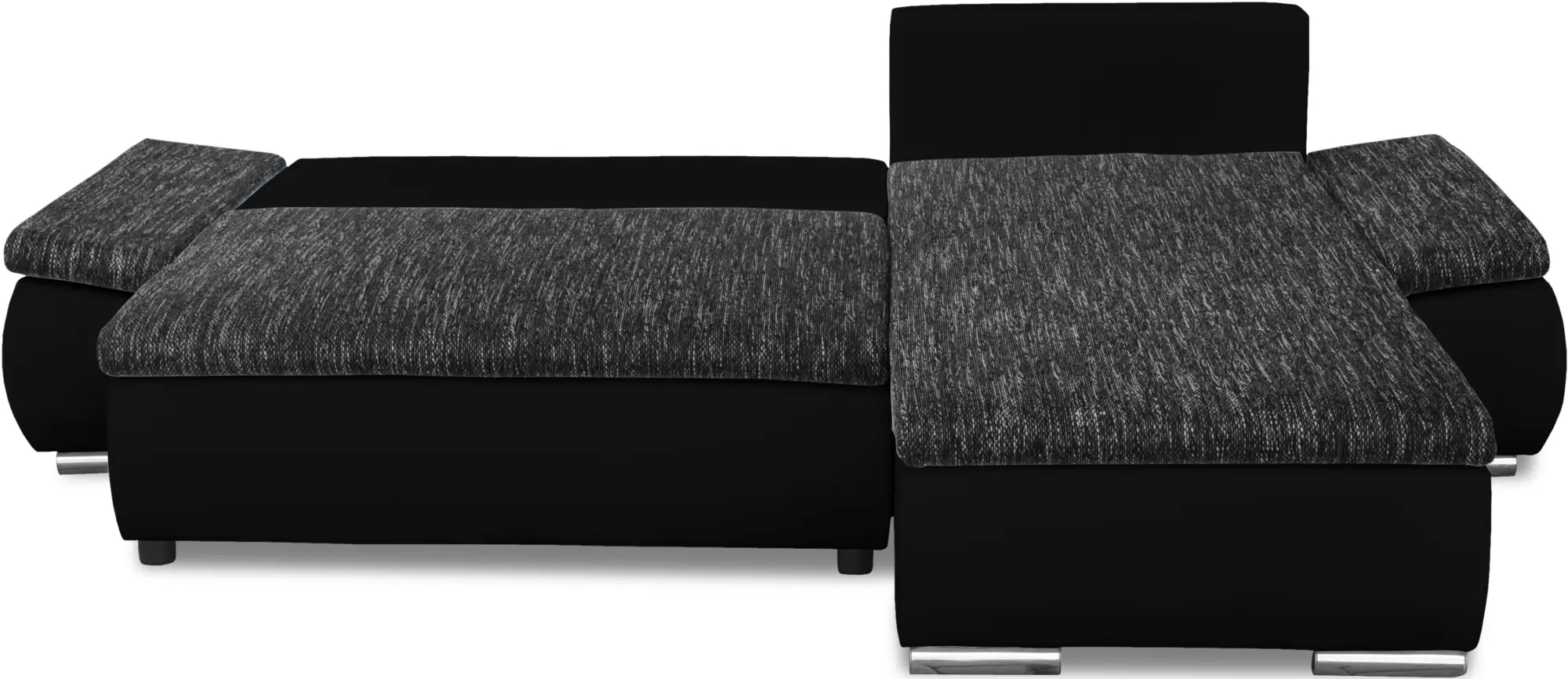 Диван угловой Inspira Furniture Acra Right Soft 11/Berlin 02 (Black/Grey)