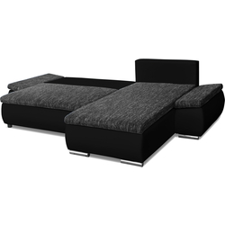 Диван угловой Inspira Furniture Acra Right Soft 11/Berlin 02 (Black/Grey) Thumb