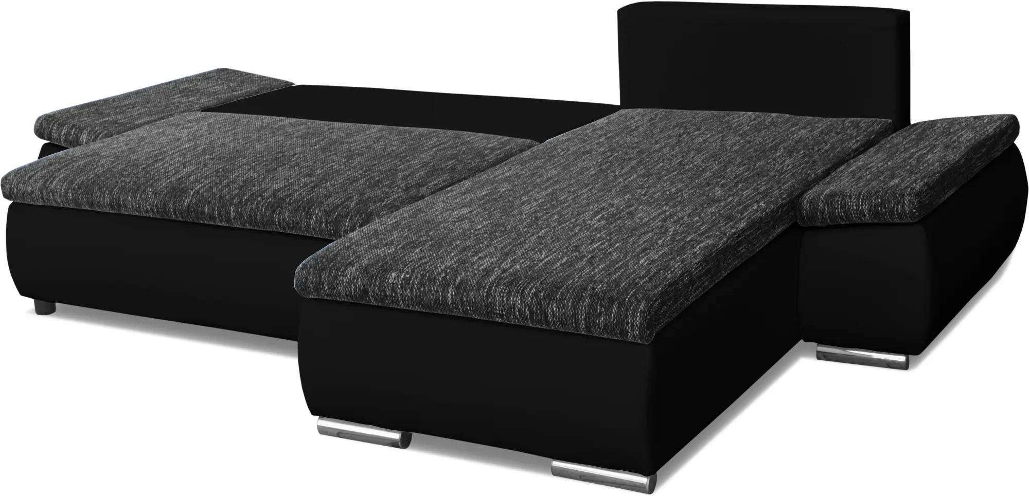 Диван угловой Inspira Furniture Acra Right Soft 11/Berlin 02 (Black/Grey)