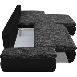 Диван угловой Inspira Furniture Acra Right Soft 11/Berlin 02 (Black/Grey) Thumb