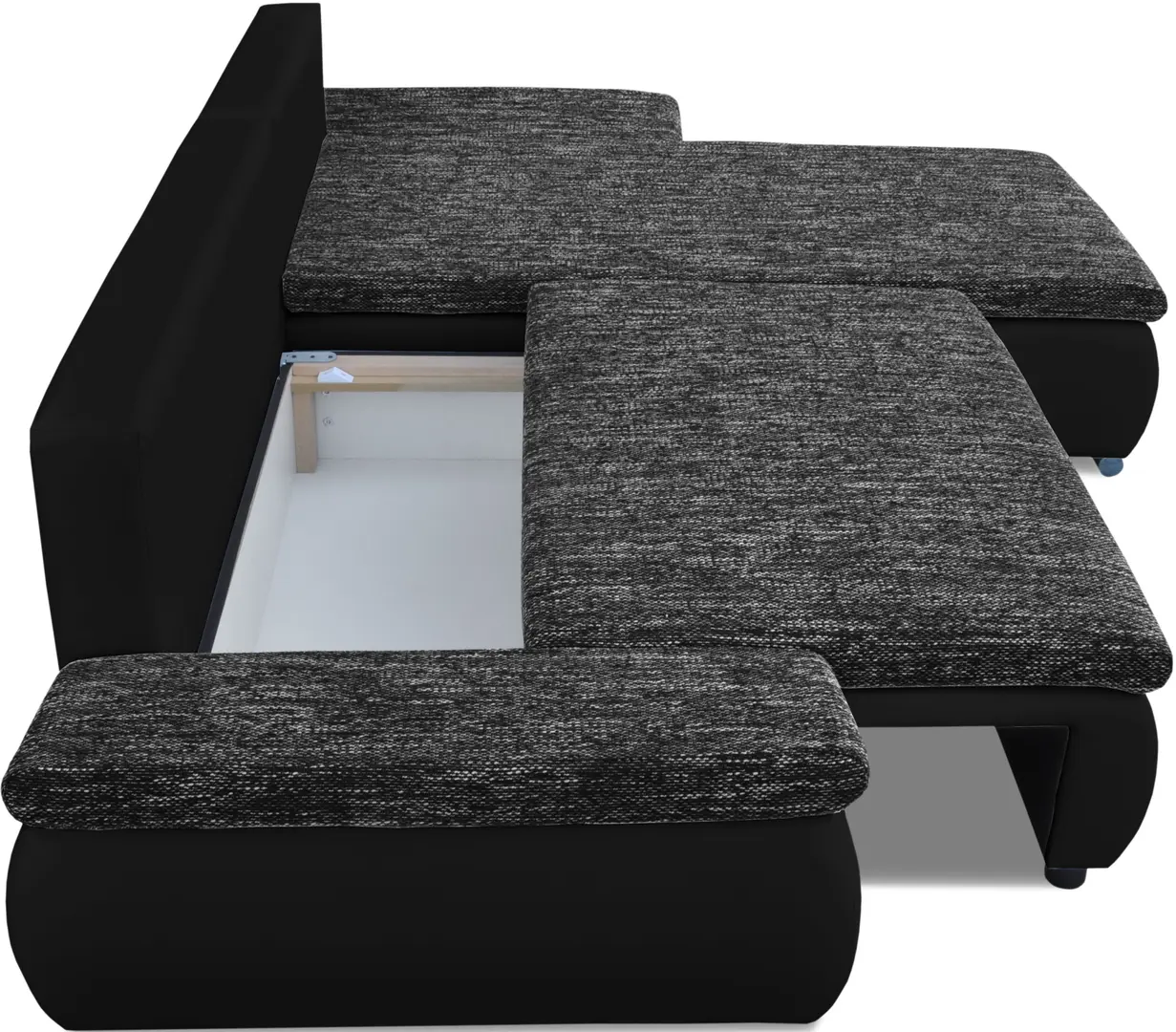 Диван угловой Inspira Furniture Acra Right Soft 11/Berlin 02 (Black/Grey)