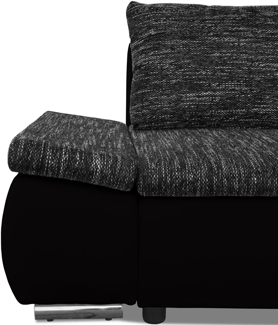 Диван угловой Inspira Furniture Acra Right Soft 11/Berlin 02 (Black/Grey)