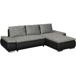 Диван угловой Inspira Furniture Acra Right Soft 11/Lawa 05 (Black/Grey) Thumb