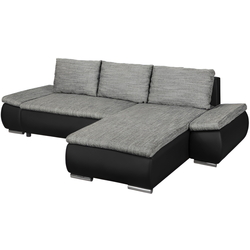 Диван угловой Inspira Furniture Acra Right Soft 11/Lawa 05 (Black/Grey) Thumb