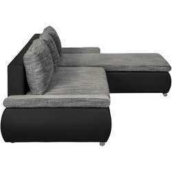 Диван угловой Inspira Furniture Acra Right Soft 11/Lawa 05 (Black/Grey) Thumb