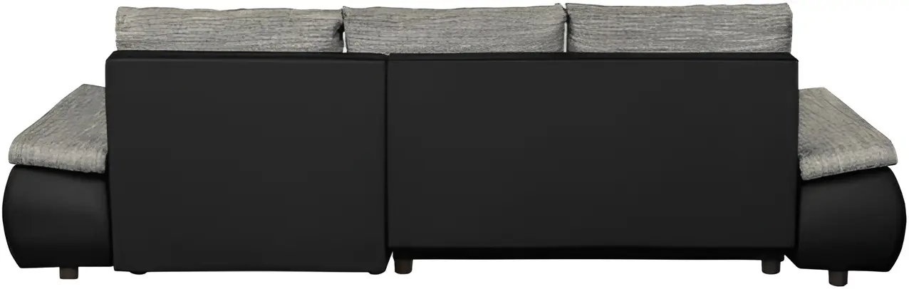 Диван угловой Inspira Furniture Acra Right Soft 11/Lawa 05 (Black/Grey)