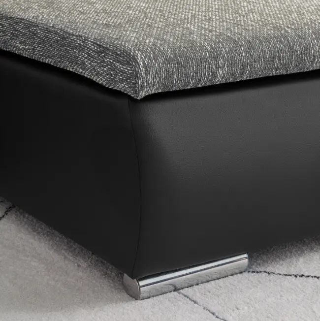 Диван угловой Inspira Furniture Acra Right Soft 11/Lawa 05 (Black/Grey)