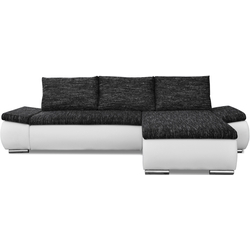 Canapea de colt Inspira Furniture Acra Right Soft 17/Berlin 02 (White/Dark Grey) Thumb