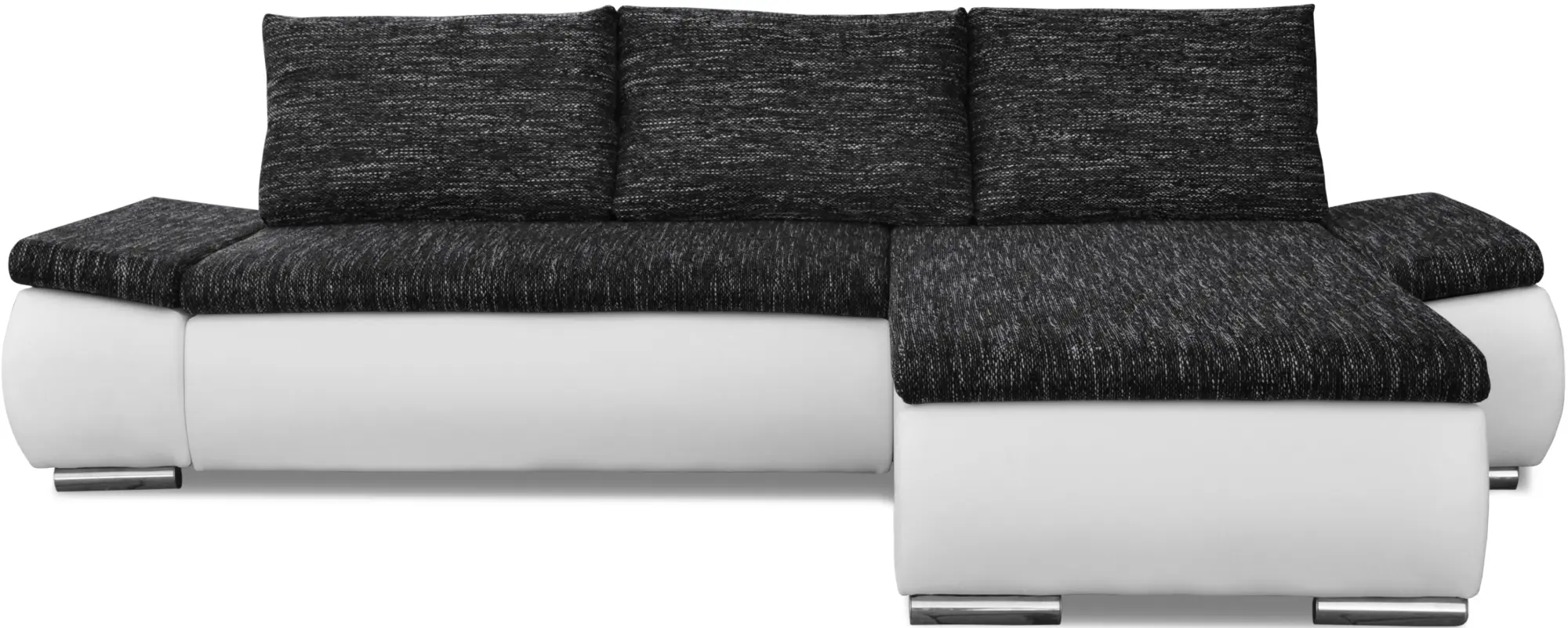 Canapea de colt Inspira Furniture Acra Right Soft 17/Berlin 02 (White/Dark Grey)