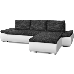 Canapea de colt Inspira Furniture Acra Right Soft 17/Berlin 02 (White/Dark Grey) Thumb