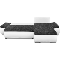 Canapea de colt Inspira Furniture Acra Right Soft 17/Berlin 02 (White/Dark Grey) Thumb