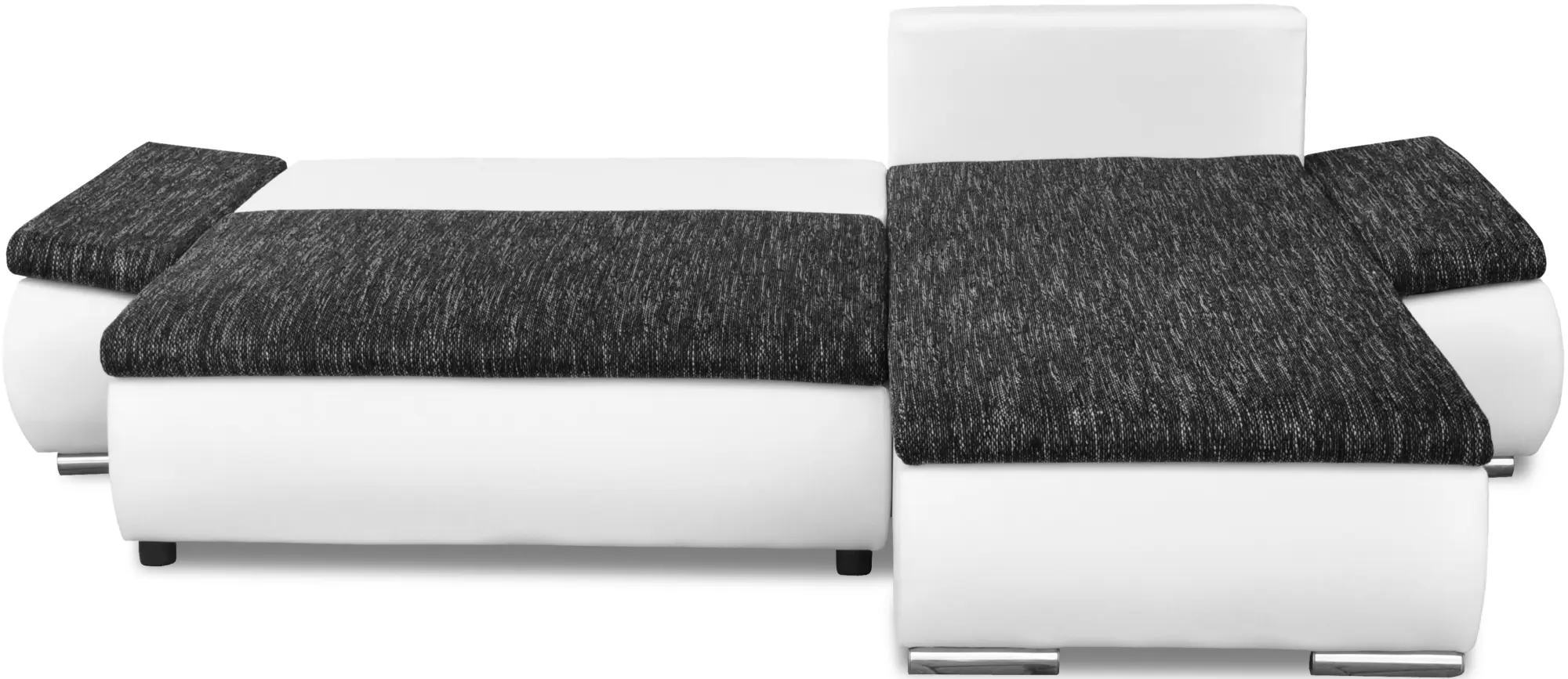 Canapea de colt Inspira Furniture Acra Right Soft 17/Berlin 02 (White/Dark Grey)