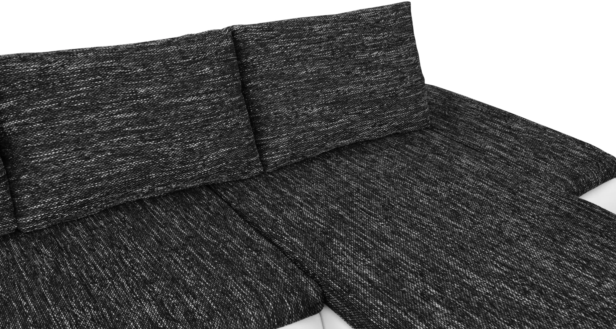 Canapea de colt Inspira Furniture Acra Right Soft 17/Berlin 02 (White/Dark Grey)