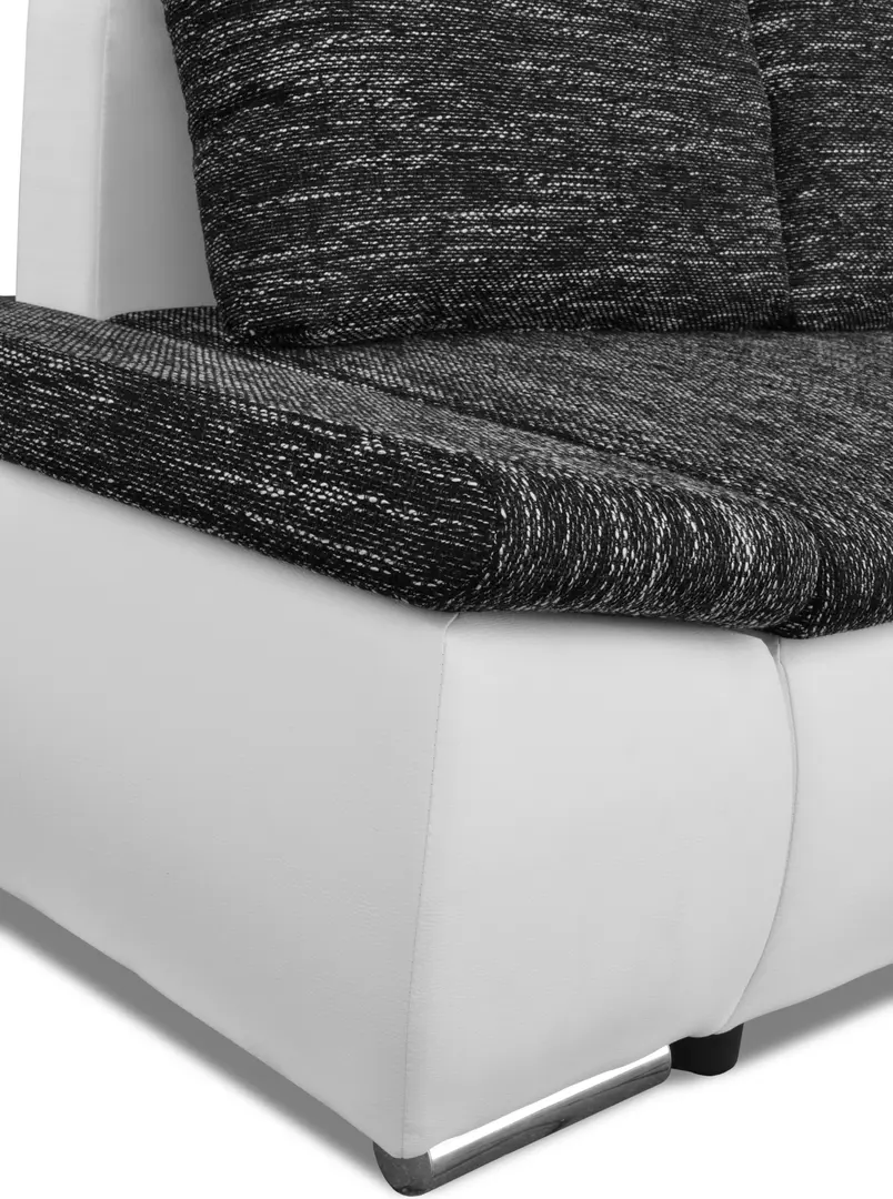 Canapea de colt Inspira Furniture Acra Right Soft 17/Berlin 02 (White/Dark Grey)