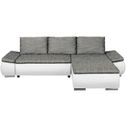 Canapea de colt Inspira Furniture Acra Right Soft 17/Lawa 05 (White/Dark Grey) Thumb