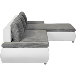 Canapea de colt Inspira Furniture Acra Right Soft 17/Lawa 05 (White/Dark Grey) Thumb