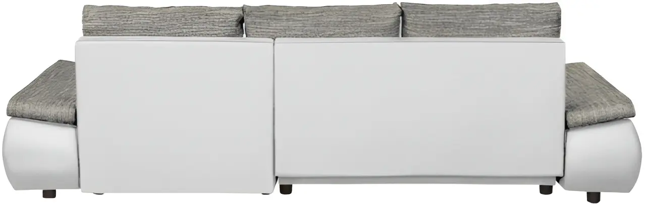 Canapea de colt Inspira Furniture Acra Right Soft 17/Lawa 05 (White/Dark Grey)