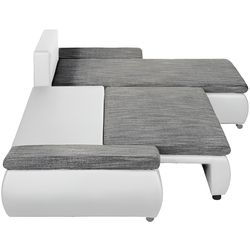 Canapea de colt Inspira Furniture Acra Right Soft 17/Lawa 05 (White/Dark Grey) Thumb