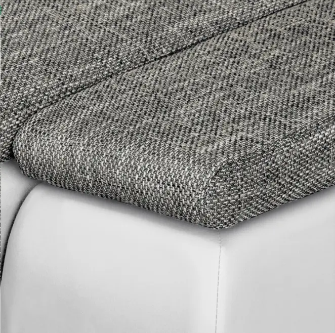 Canapea de colt Inspira Furniture Acra Right Soft 17/Lawa 05 (White/Dark Grey)