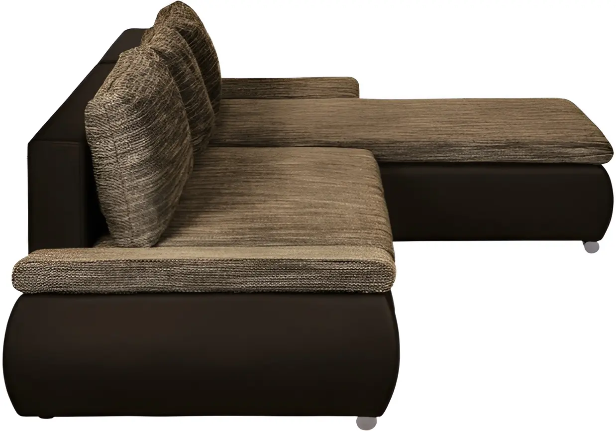 Canapea de colt Inspira Furniture Acra Right Soft 66/Lawa 02 (Brown)