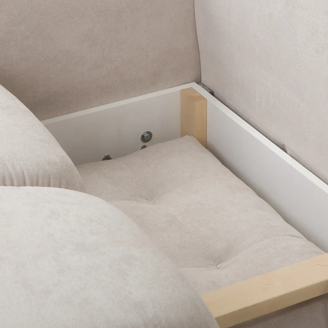 Canapea de colt Inspira Furniture Azzuro Bis Enjoy 01 (Beige)