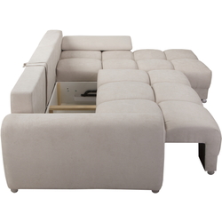 Canapea de colt Inspira Furniture Azzuro Bis Enjoy 01 (Beige) Thumb