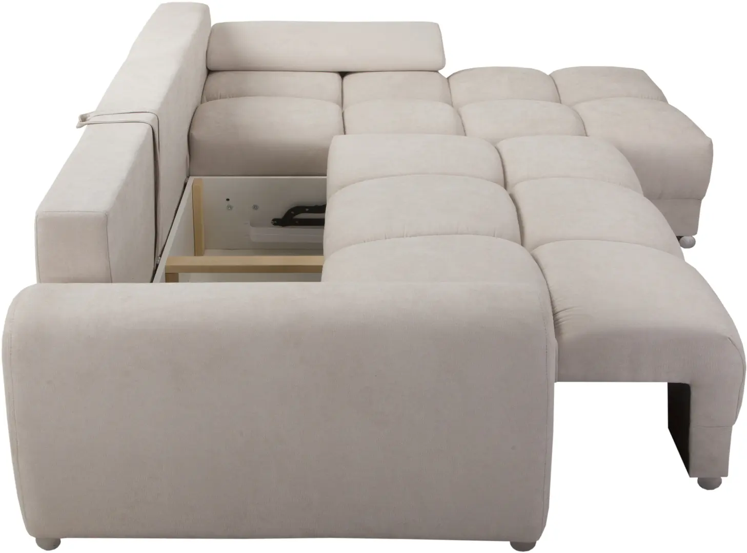 Canapea de colt Inspira Furniture Azzuro Bis Enjoy 01 (Beige)