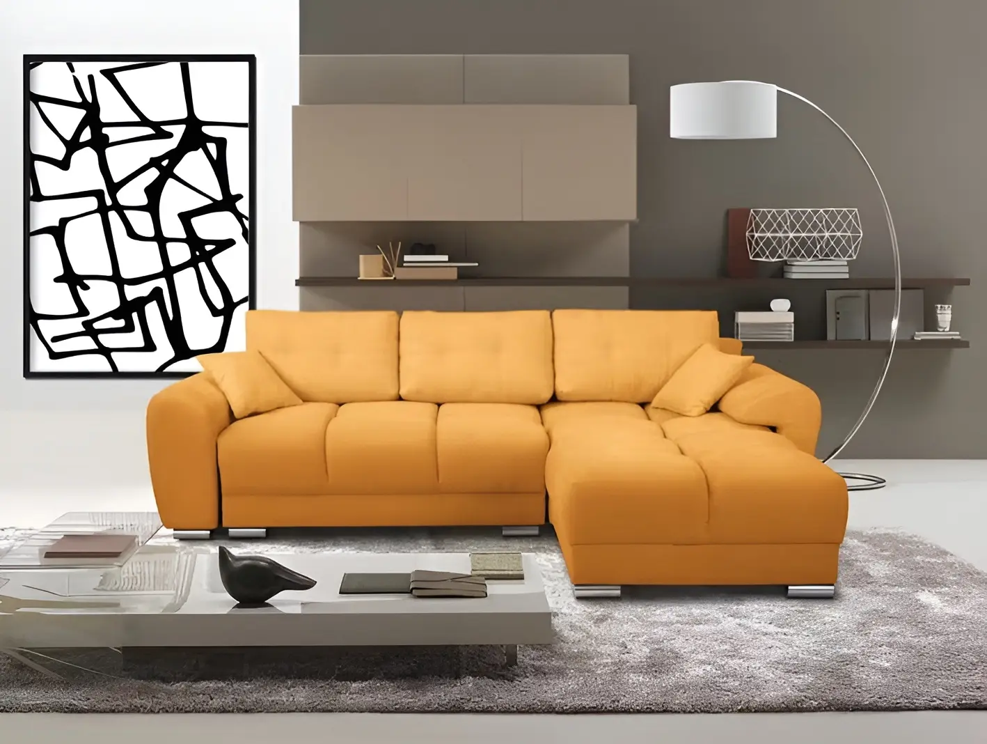 Canapea de colt Inspira Furniture Azzuro Bis Enjoy 12 (Mango)