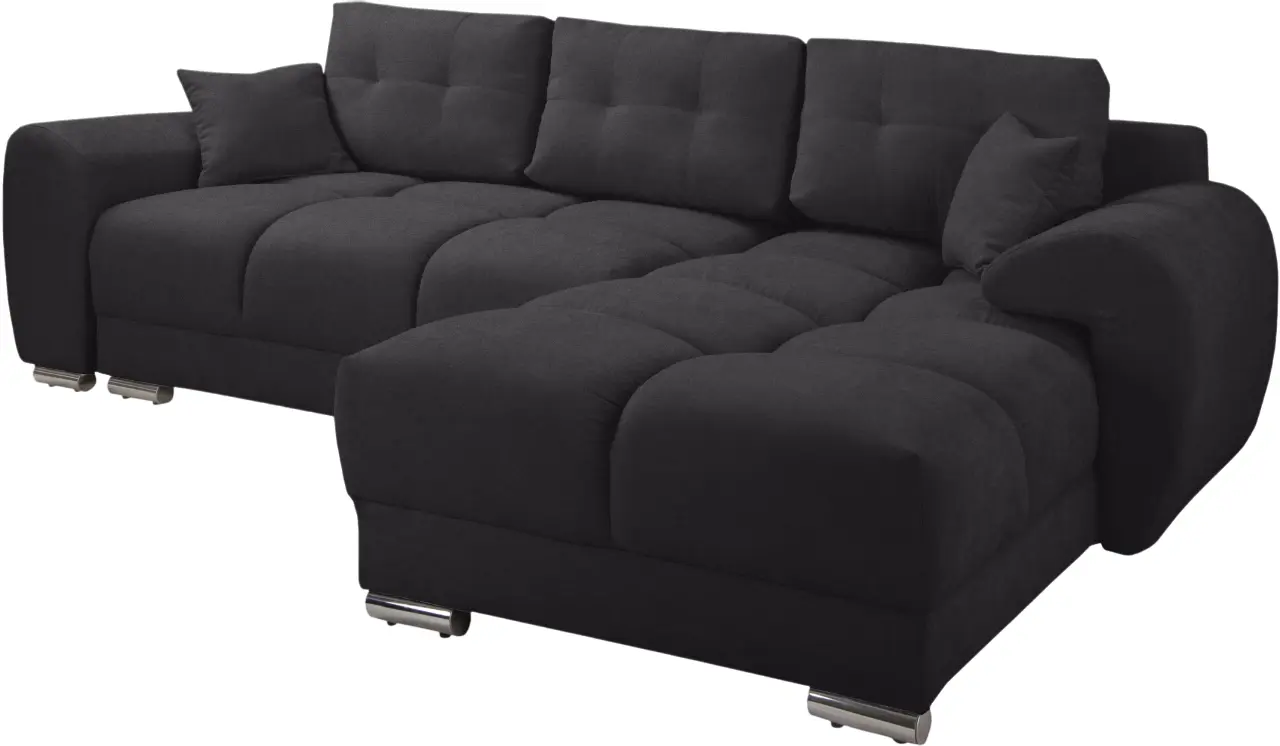 Canapea de colt Inspira Furniture Azzuro Bis Enjoy 25 (Black)
