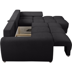 Canapea de colt Inspira Furniture Azzuro Bis Enjoy 25 (Black) Thumb