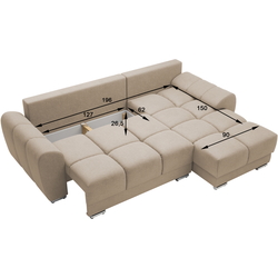 Canapea de colt Inspira Furniture Azzuro Enjoy New 02 (Camel) Thumb