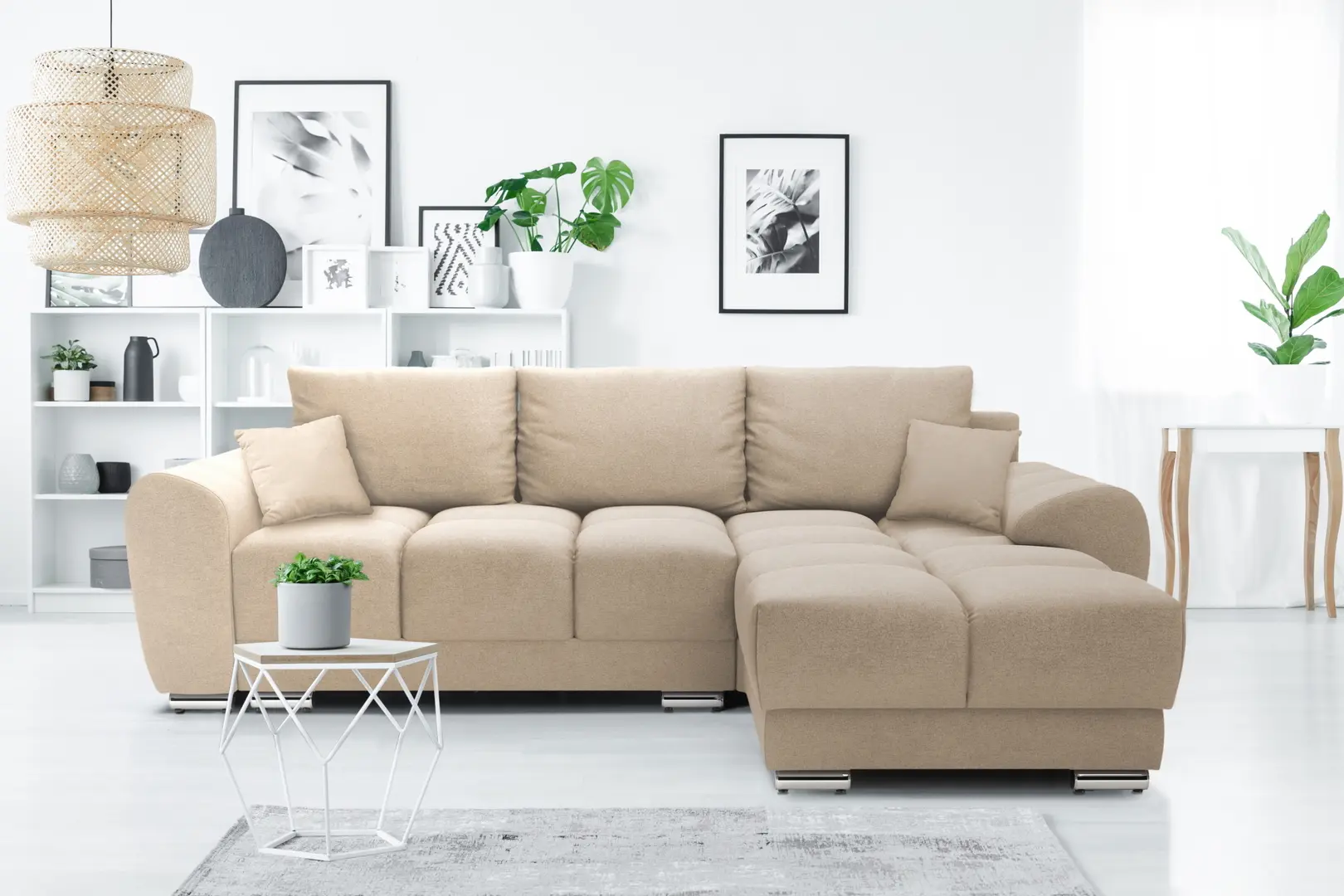 Canapea de colt Inspira Furniture Azzuro Enjoy New 02 (Camel)