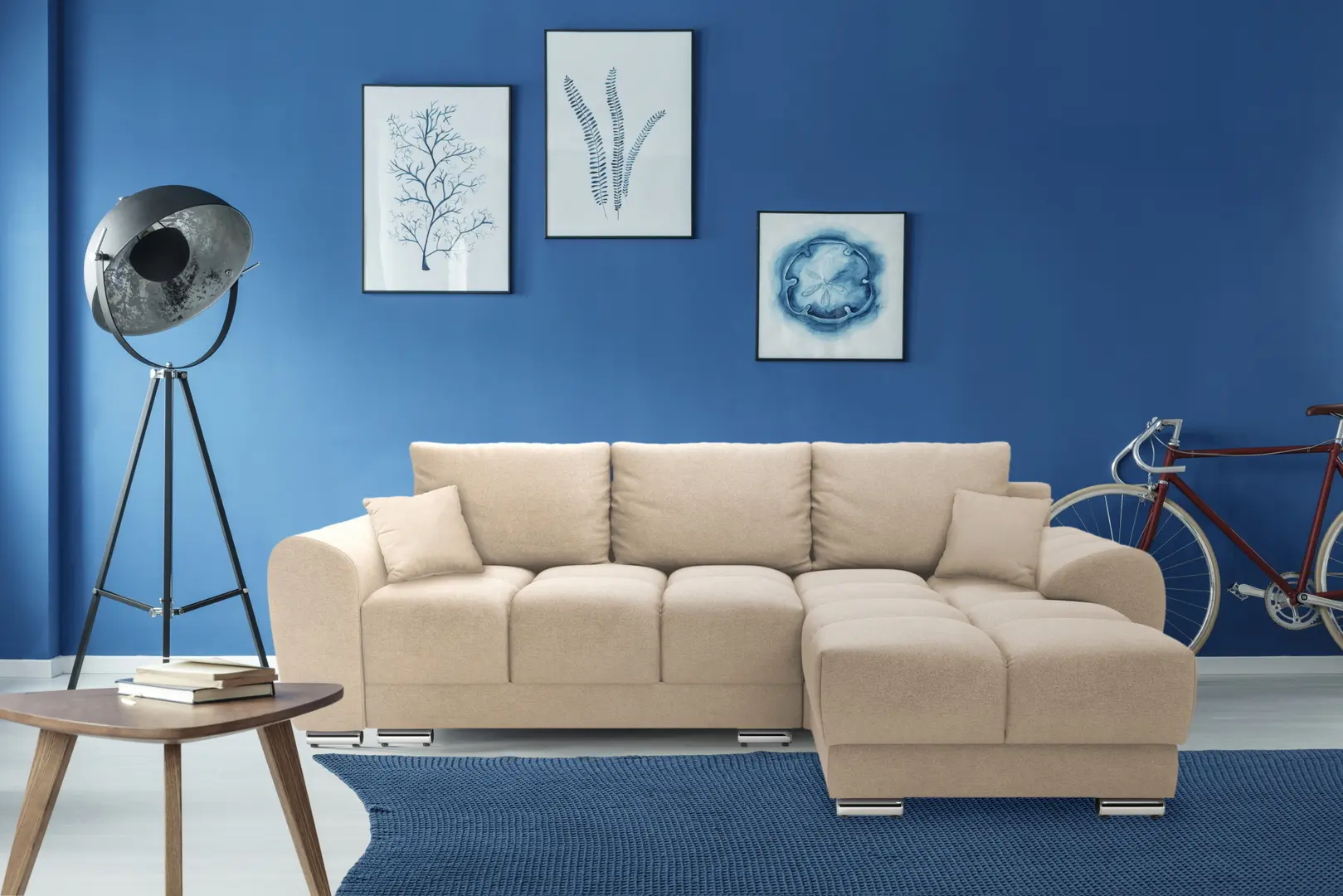 Canapea de colt Inspira Furniture Azzuro Enjoy New 02 (Camel)