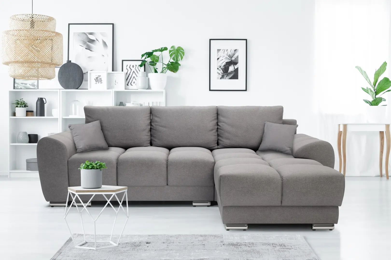 Canapea de colt Inspira Furniture Azzuro Enjoy New 21 (Grey)