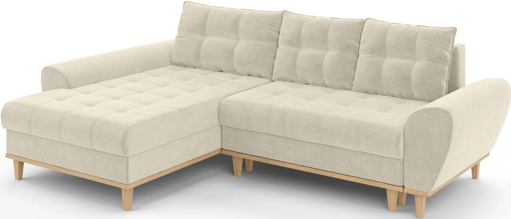 Диван угловой Inspira Furniture Baltico Left Curio 09 (Cream)