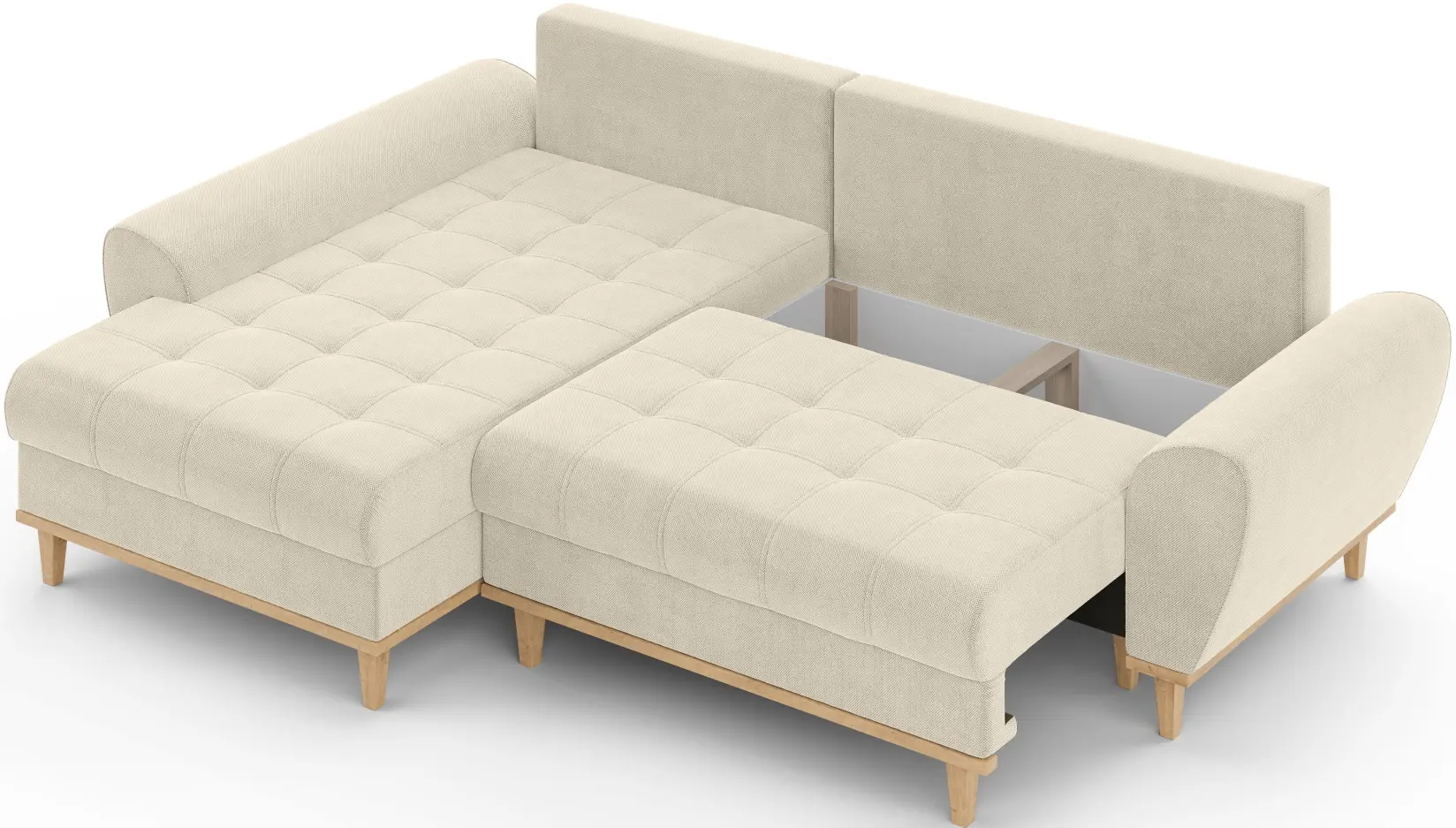 Диван угловой Inspira Furniture Baltico Left Curio 09 (Cream)