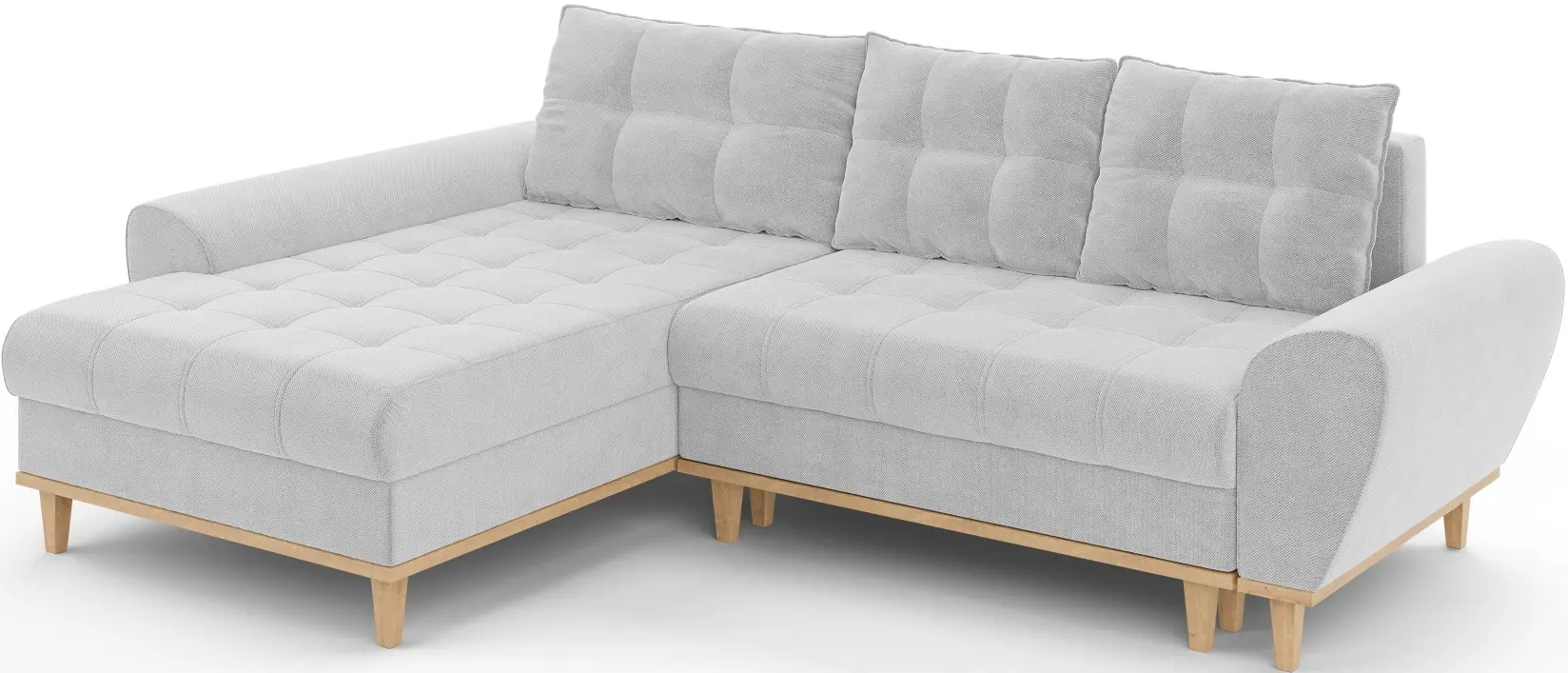 Canapea de colt Inspira Furniture Baltico Left Curio 80 (Grey)