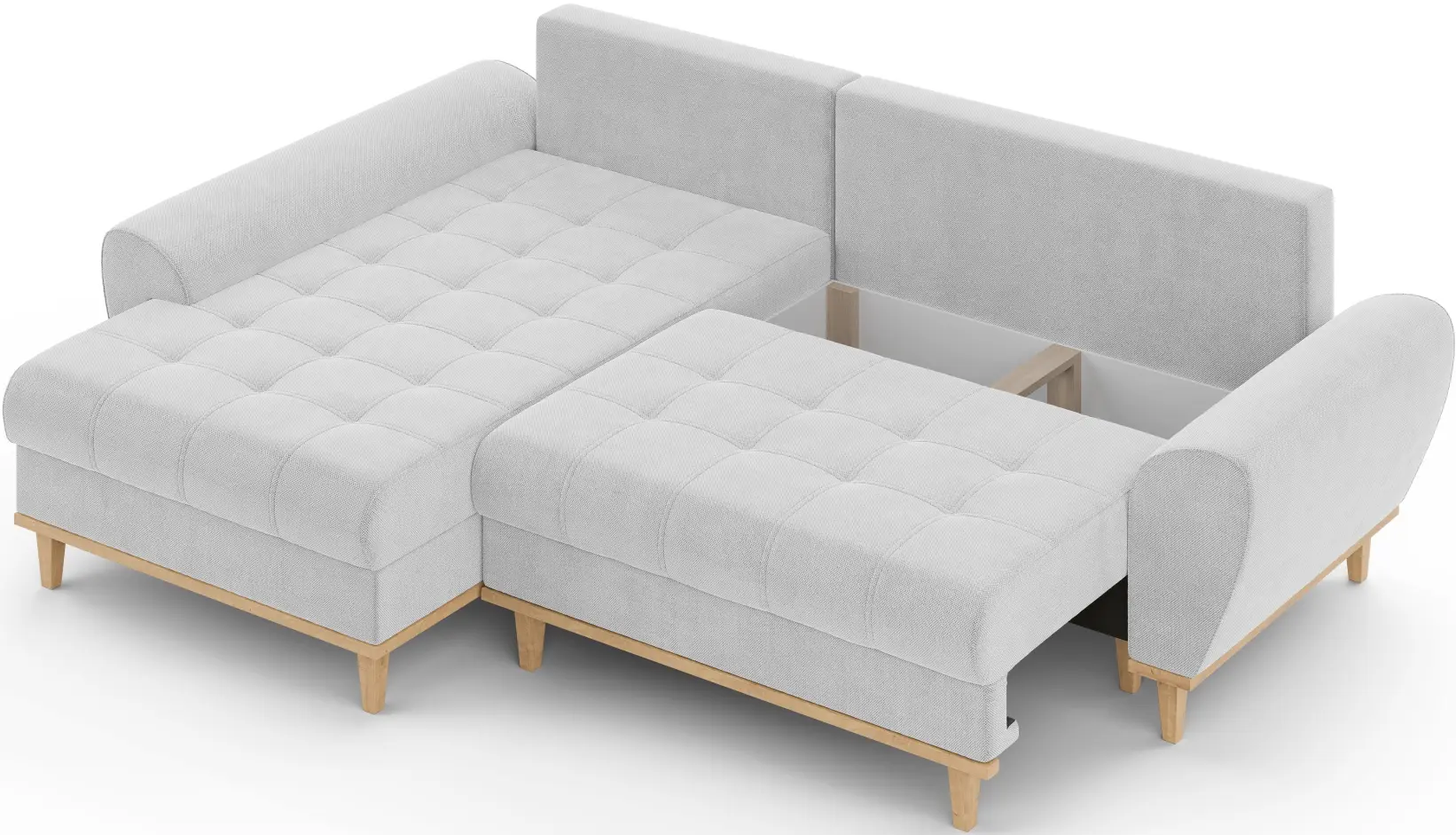 Canapea de colt Inspira Furniture Baltico Left Curio 80 (Grey)